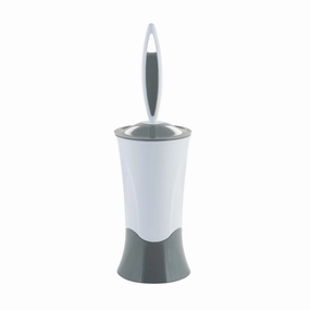 Bath Bliss Curve Design Toilet Brush and Holder - 4.45"x 4.45" x 14.76" Toilet Brush,Bathroom Cleaner