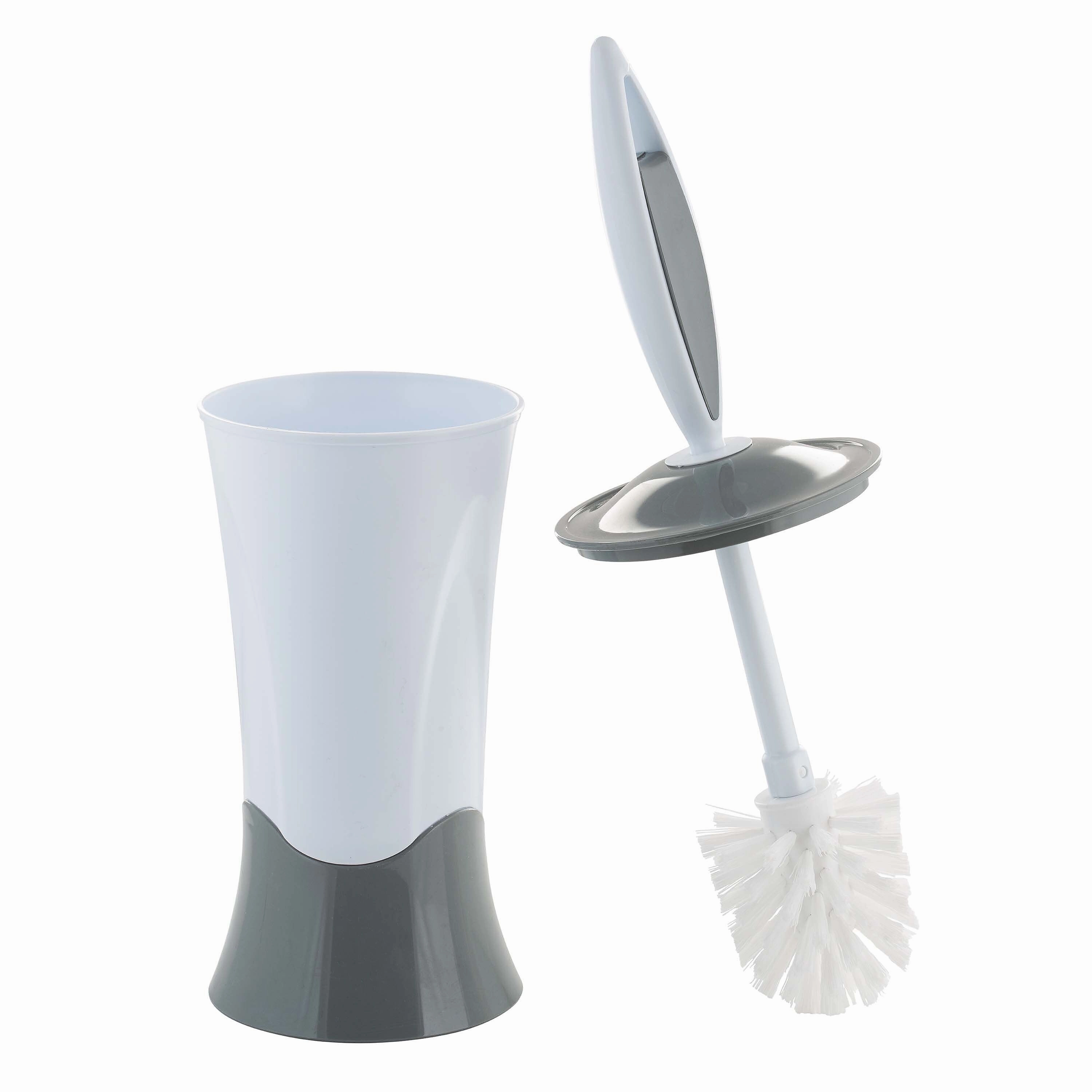 Bath Bliss Curve Design Toilet Brush and Holder - 4.45"x 4.45" x 14.76"