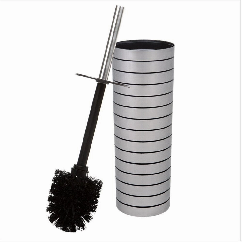 Bath Bliss Cylinder Toilet Brush and Holder - 3.75" Rd x 15" Toilet Brush,Bathroom Cleaner