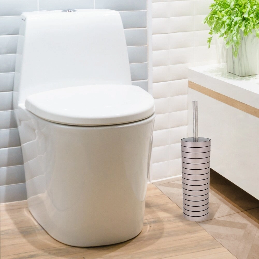 Bath Bliss Cylinder Toilet Brush and Holder - 3.75" Rd x 15"