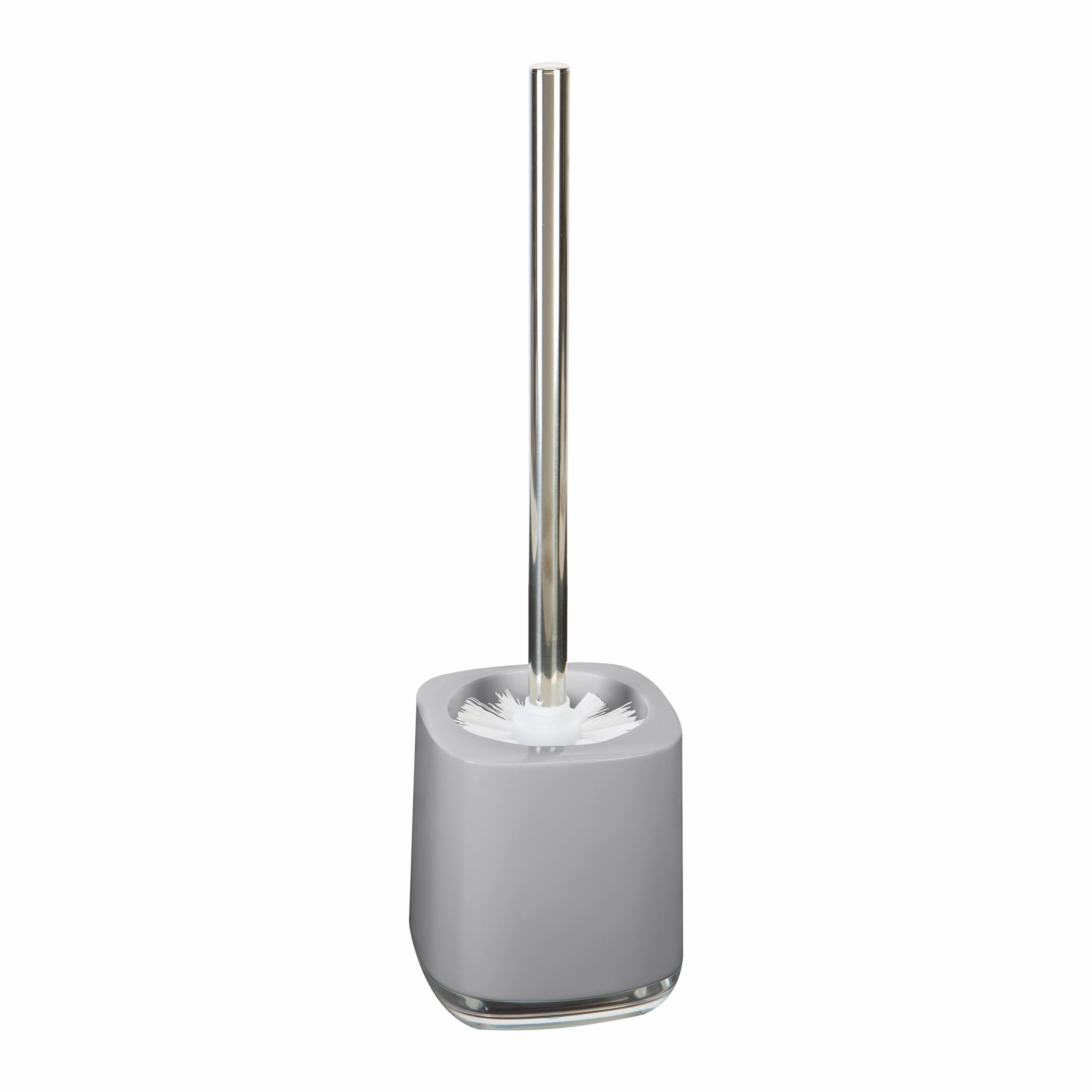 Bath Bliss Luxury Toilet Brush Holder in Grey - 4" x 4" x 15" Toilet Brush,Bathroom Cleaner