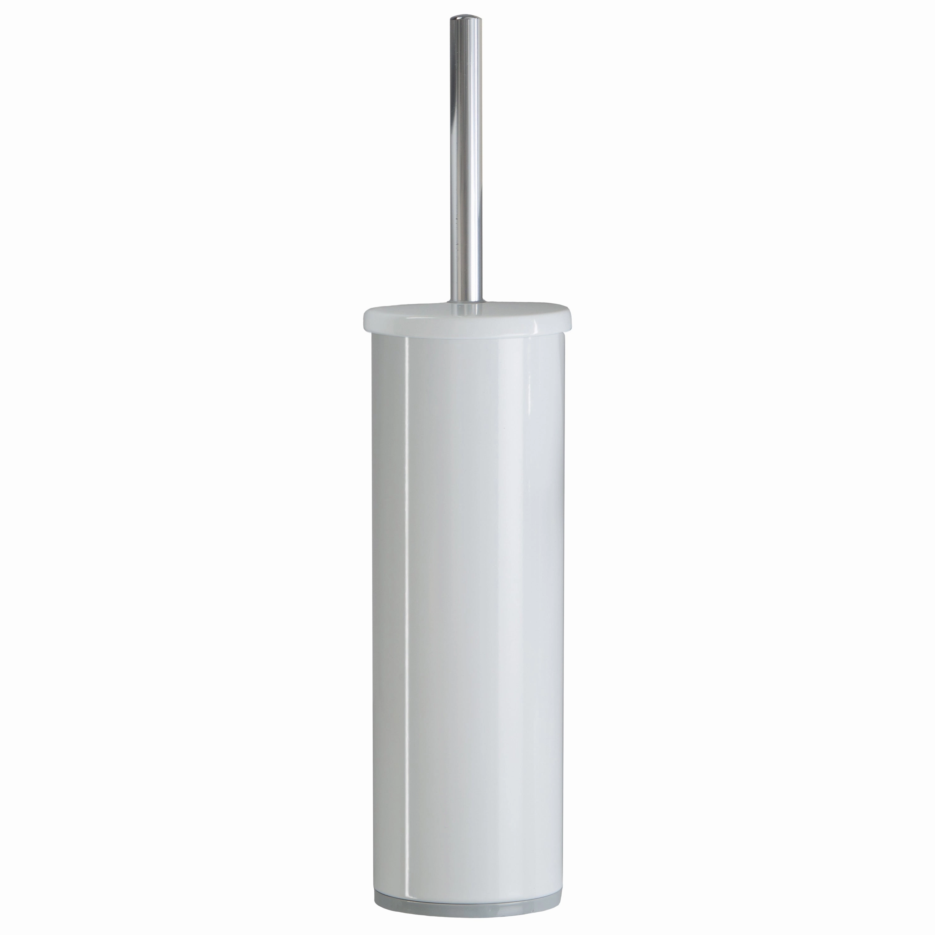 Bath Bliss Modern Aluminum Deluxe Stainless Steel Toilet Brush with Removable Liner in Black