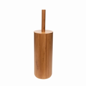 Bath Bliss Rounded Bamboo Toilet Bowl Brush - 3.94 x 3.94 x 14.57 Toilet Brush,Bathroom Cleaner