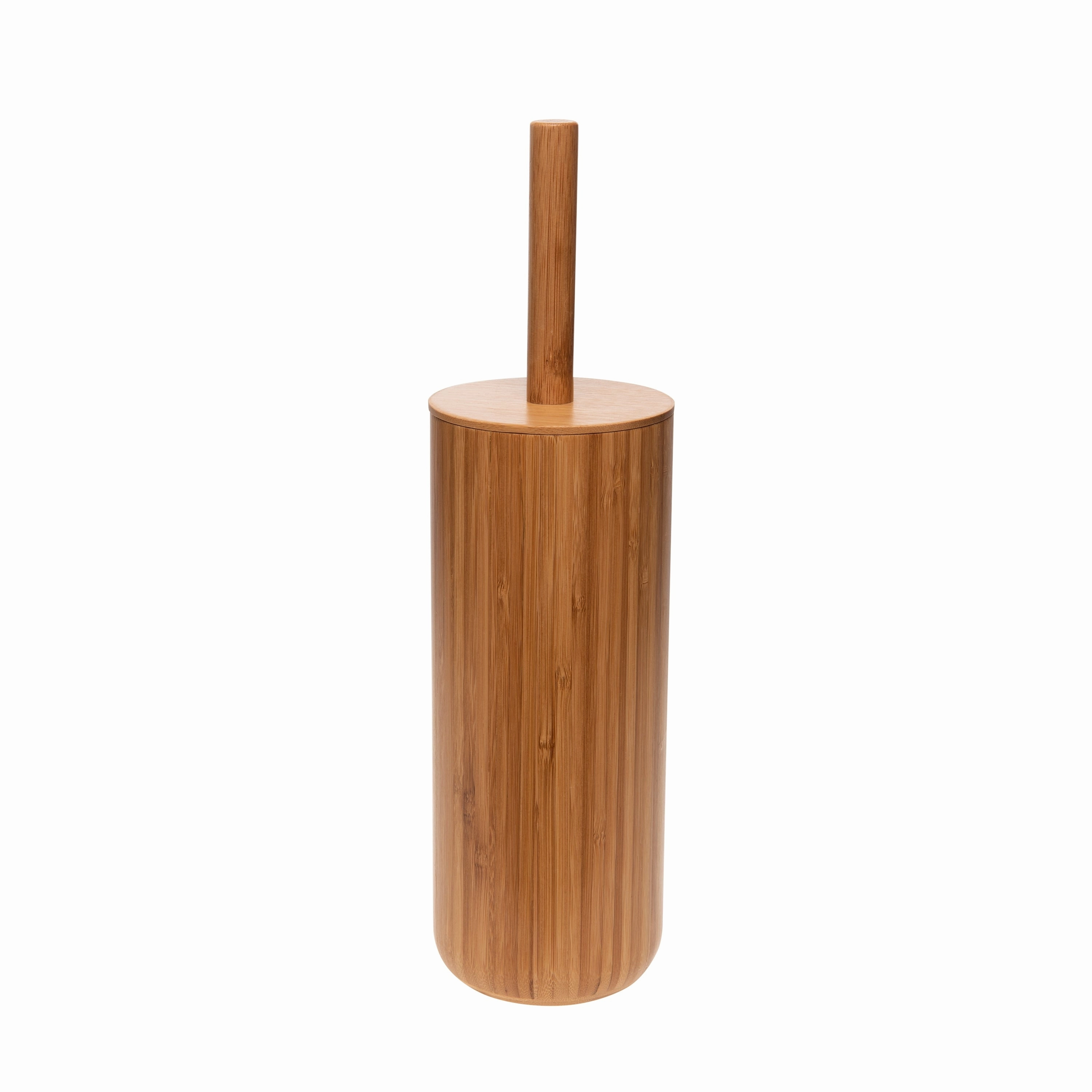 Bath Bliss Rounded Bamboo Toilet Bowl Brush - 3.94 x 3.94 x 14.57 Toilet Brush,Bathroom Cleaner