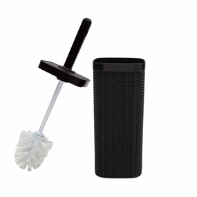 Bath Bliss Sailor Knot Toilet Brush in Matte Black - 4.5"x 4.5"x 15.55" Toilet Brush,Bathroom Cleaner