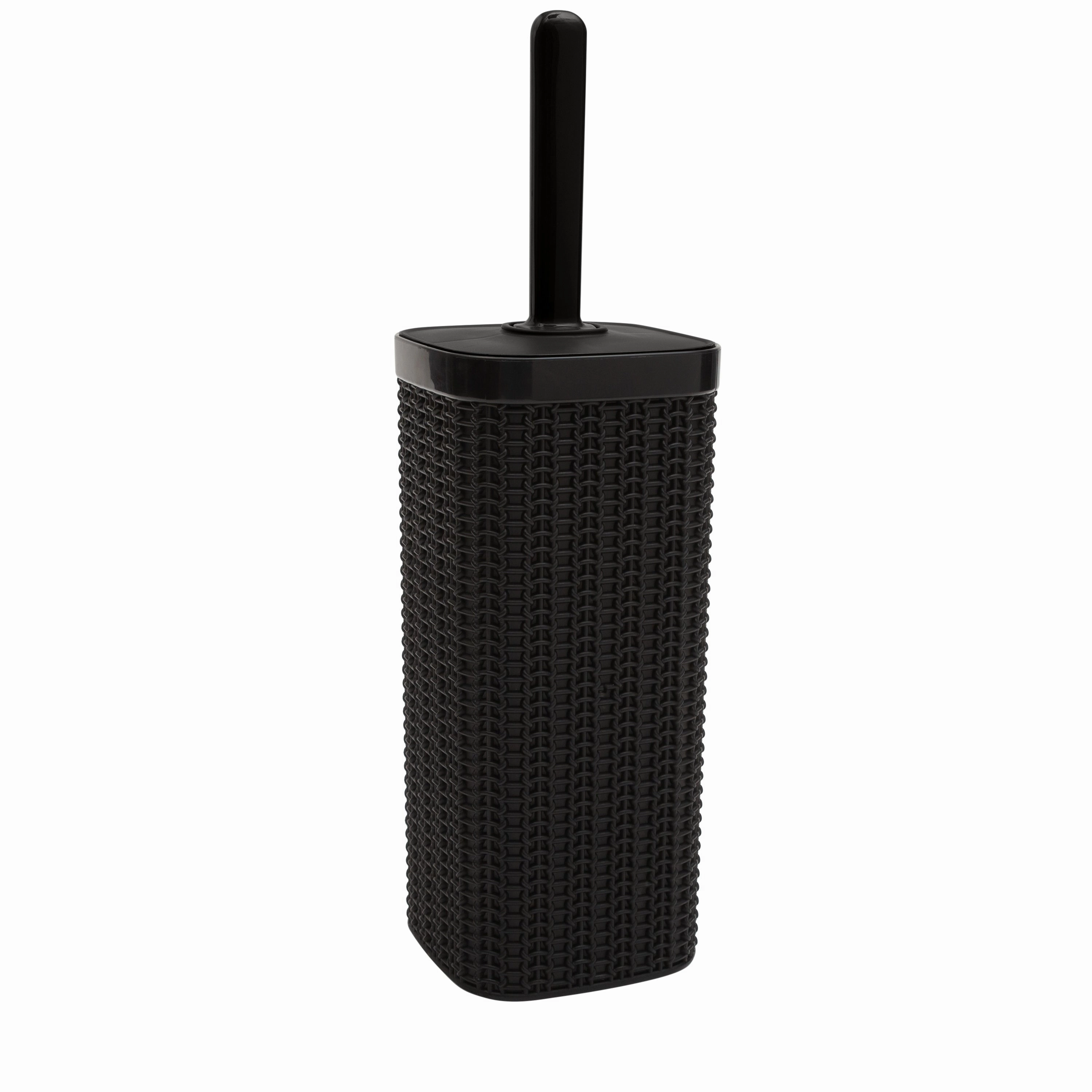Bath Bliss Sailor Knot Toilet Brush in Matte Black - 4.5"x 4.5"x 15.55"
