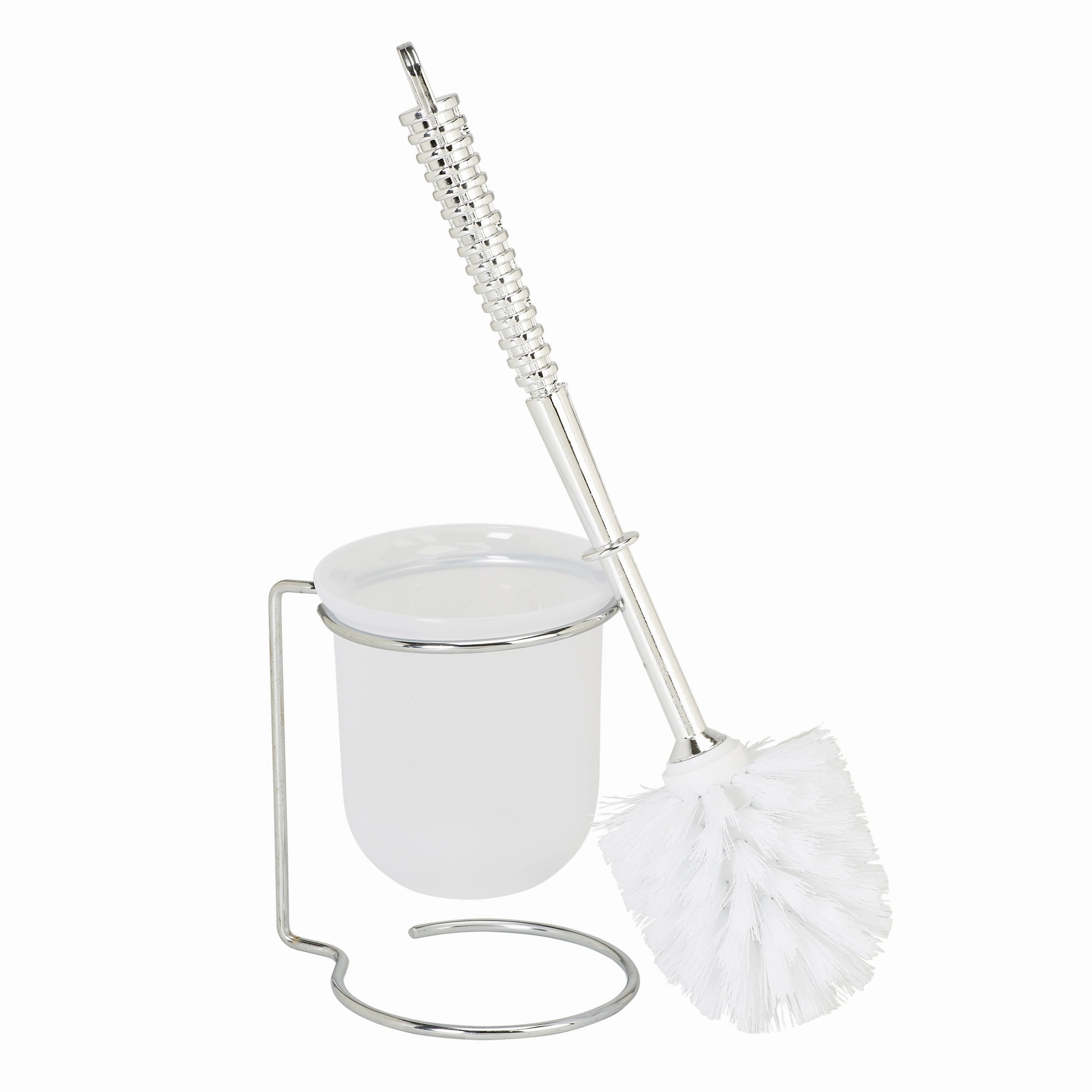 Bath Bliss Steel Toilet Brush and Holder in Chrome - 4.875 x 4 x 14.25