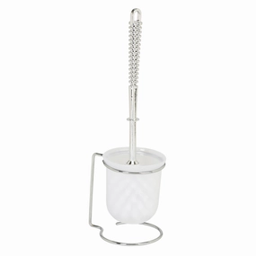 Bath Bliss Steel Toilet Brush and Holder in Chrome - 4.875 x 4 x 14.25 Toilet Brush,Bathroom Cleaner