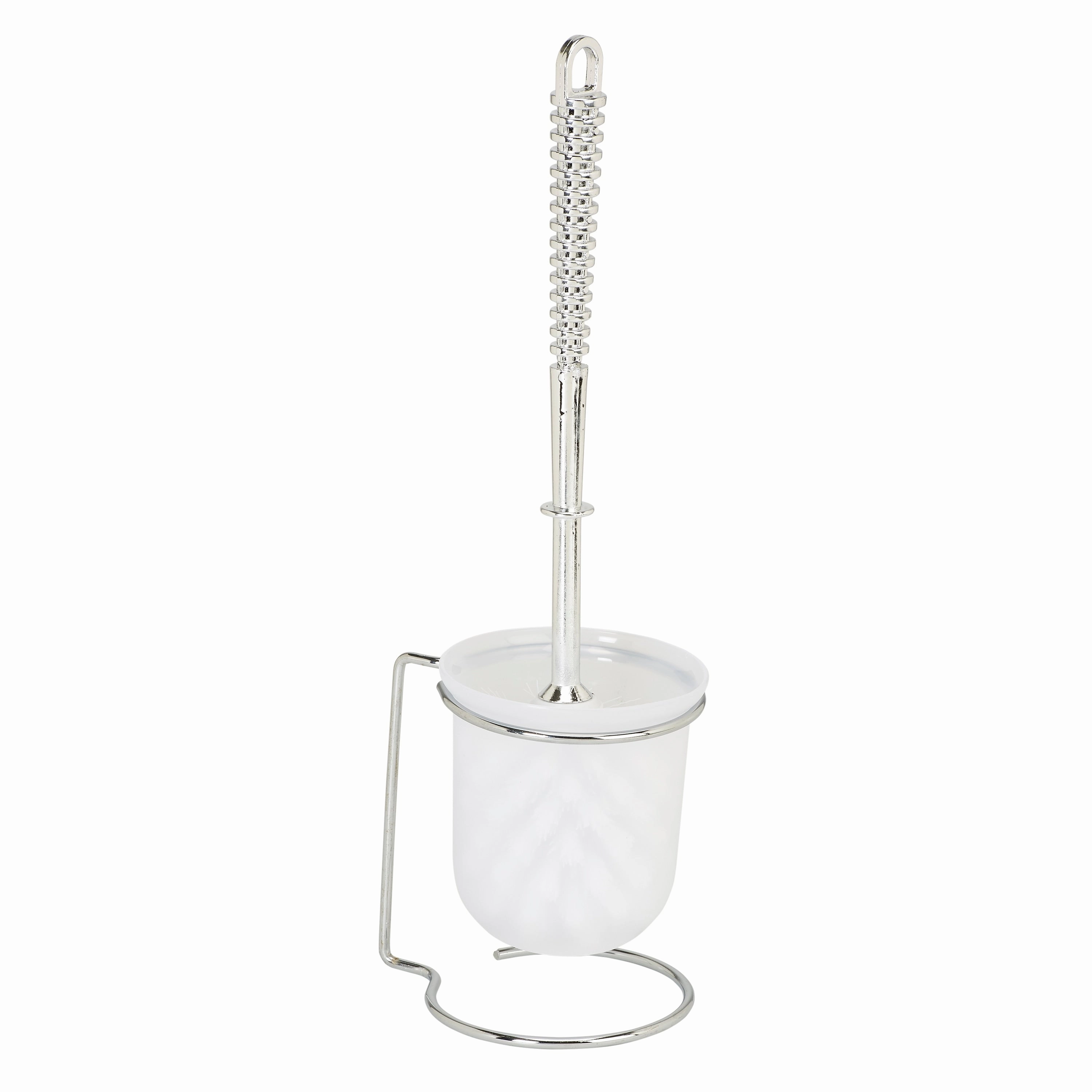 Bath Bliss Steel Toilet Brush and Holder in Chrome - 4.875 x 4 x 14.25 Toilet Brush,Bathroom Cleaner