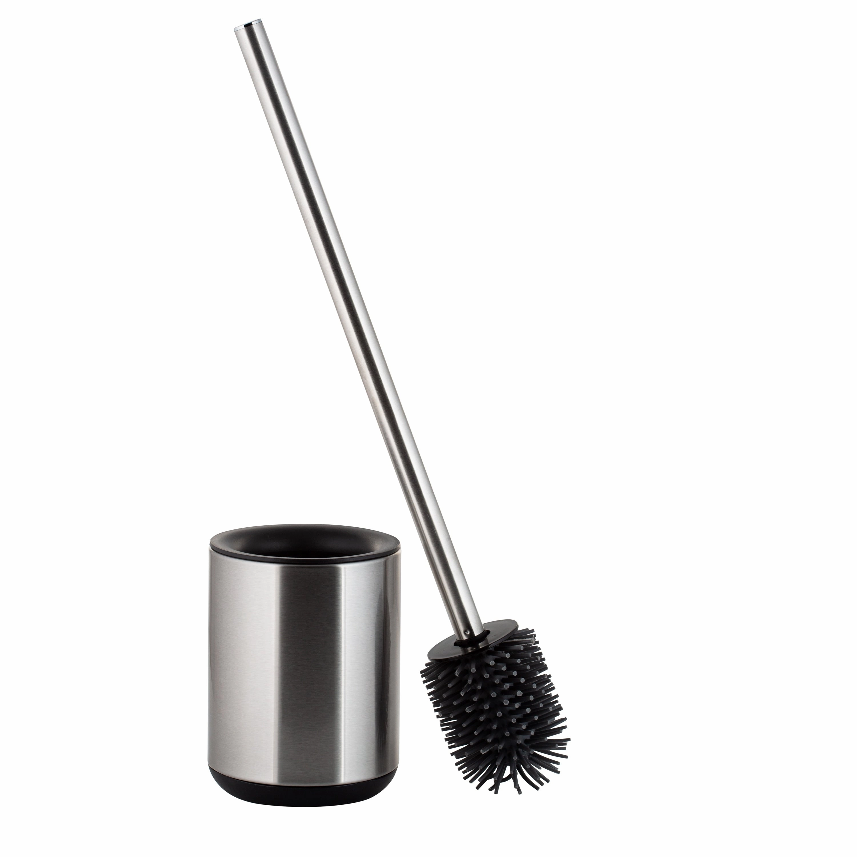 Bath Bliss Toilet Brush and Holder in Stainless Steel - 4.13" x 4.14" x 18.9"