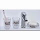 Bath Free Standing Printed Toilet Bowl Brush and Holder Paris City - 3.94"L x 3.94"W x 13.78"H