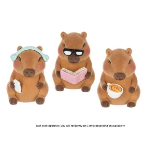 Be Cappy Flocked Capybara Standing Figurine 2.5" Decorative Mirror,Home Decor Mirror