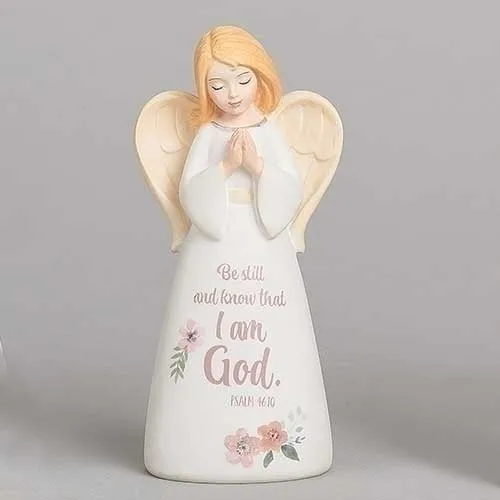 Be Still and Know That I Am God Small Angel Figurine Decorative Mirror,Home Decor Mirror