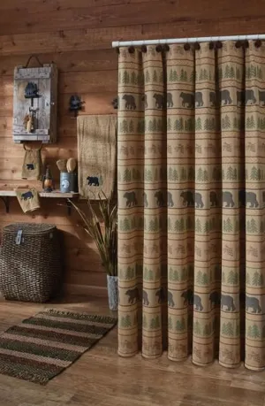 Bear Tracks Shower Curtain Lighting,Lamps Fixtures