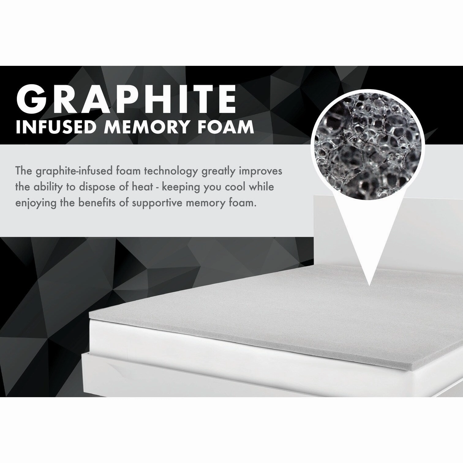 Beautyrest Graphite 2in Memory Foam Topper