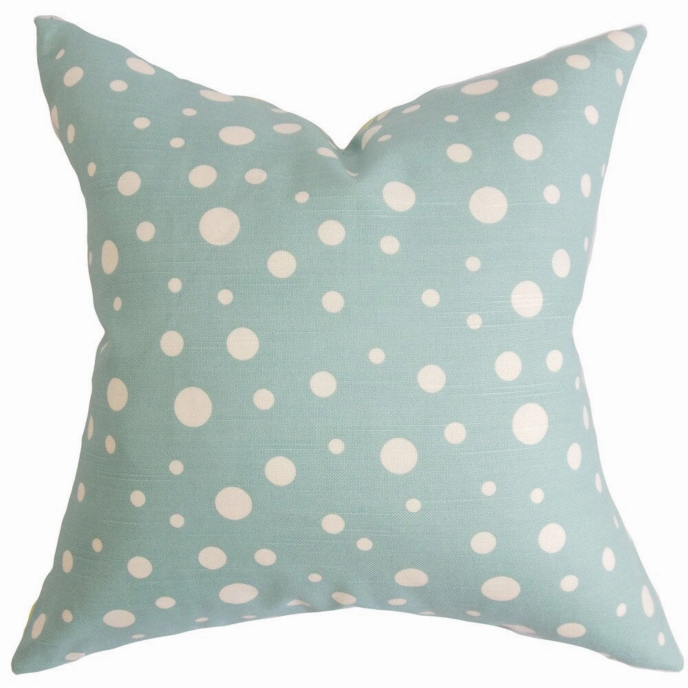 Bebe Polka Dots Euro Sham Blue pillowcases,cotton pillow covers,bed linen