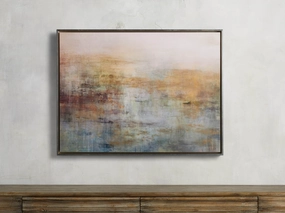 Beclouded Blush Framed Print Wall Art,canvas wall art set
