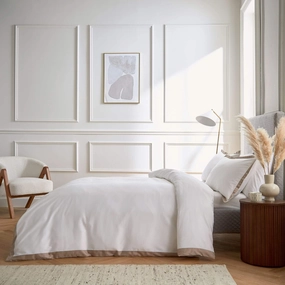 Bedeck of Belfast Olenna Truffle Chalk Double Duvet Set Bedding,luxury bedding sets