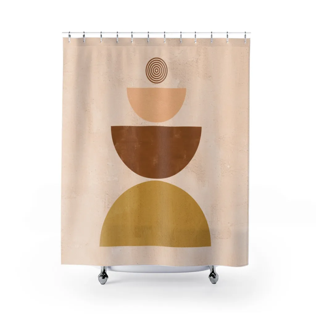 Beige and Brown Boho Shower Curtain Lighting,Home Lighting