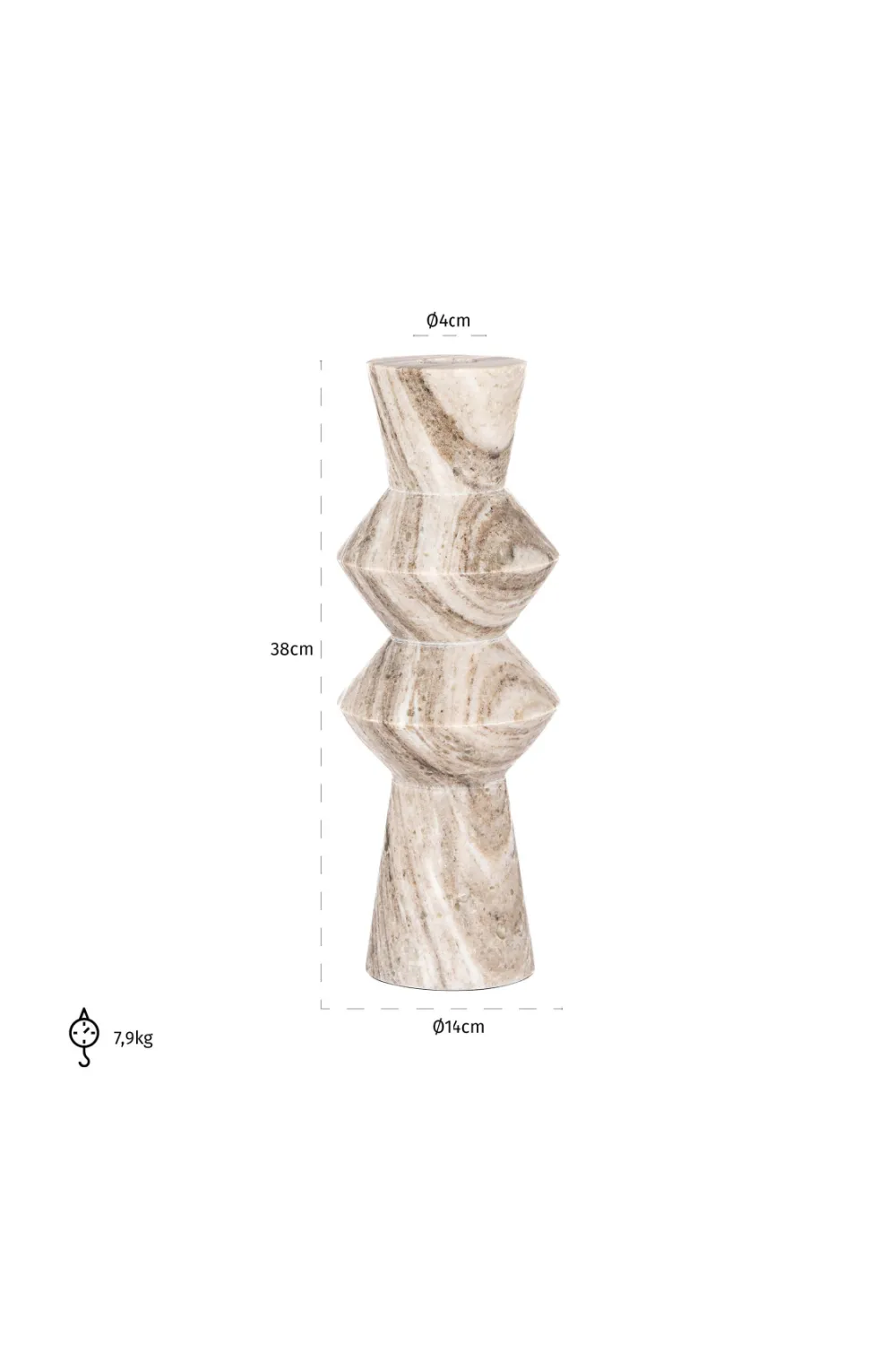 Beige Marble Vase | OROA Siem