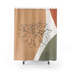 Beige Shower Curtain | Floral, Sage Green Lighting,Home Lighting