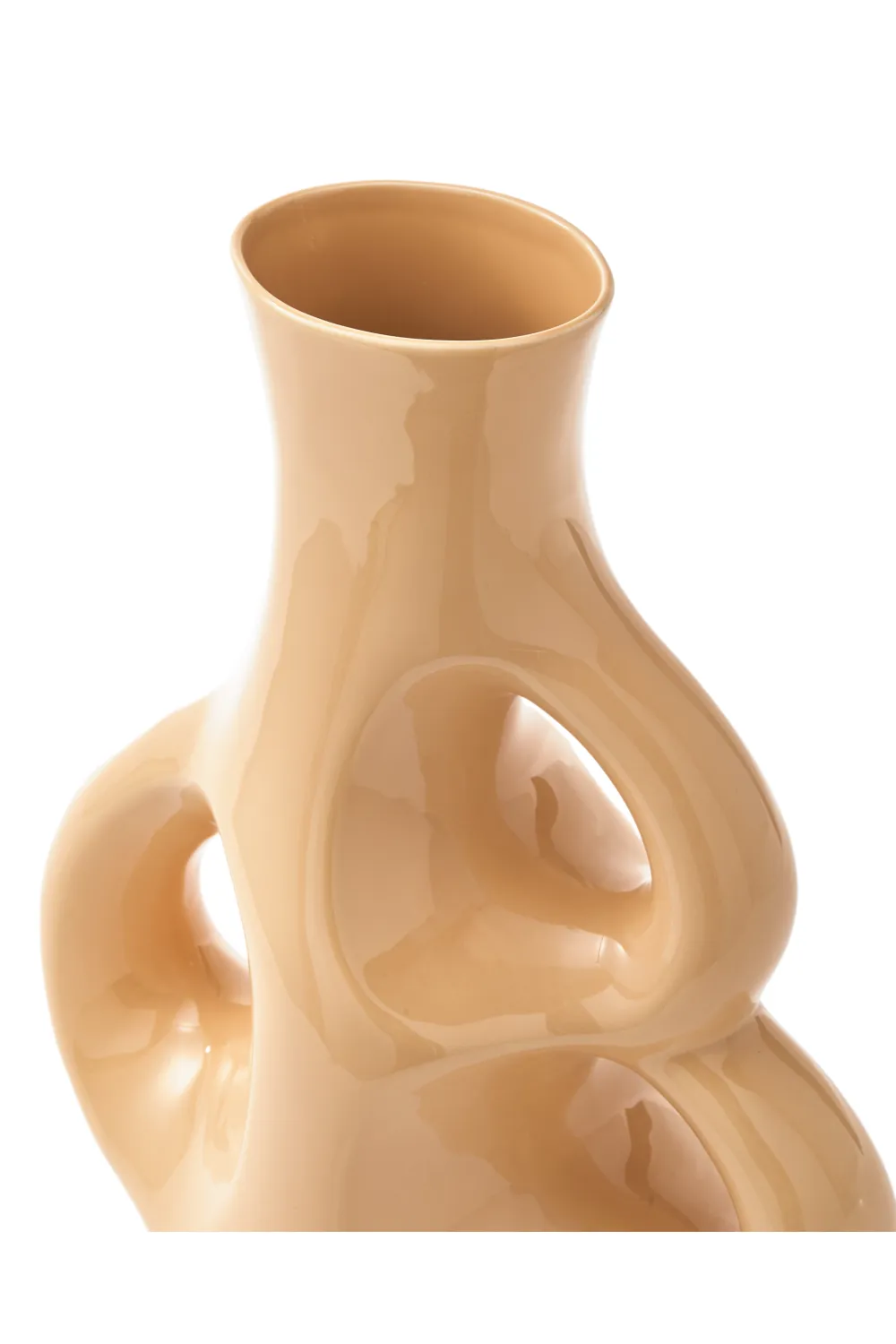 Beige Stoneware Vase M | Pols Potten Three Ears
