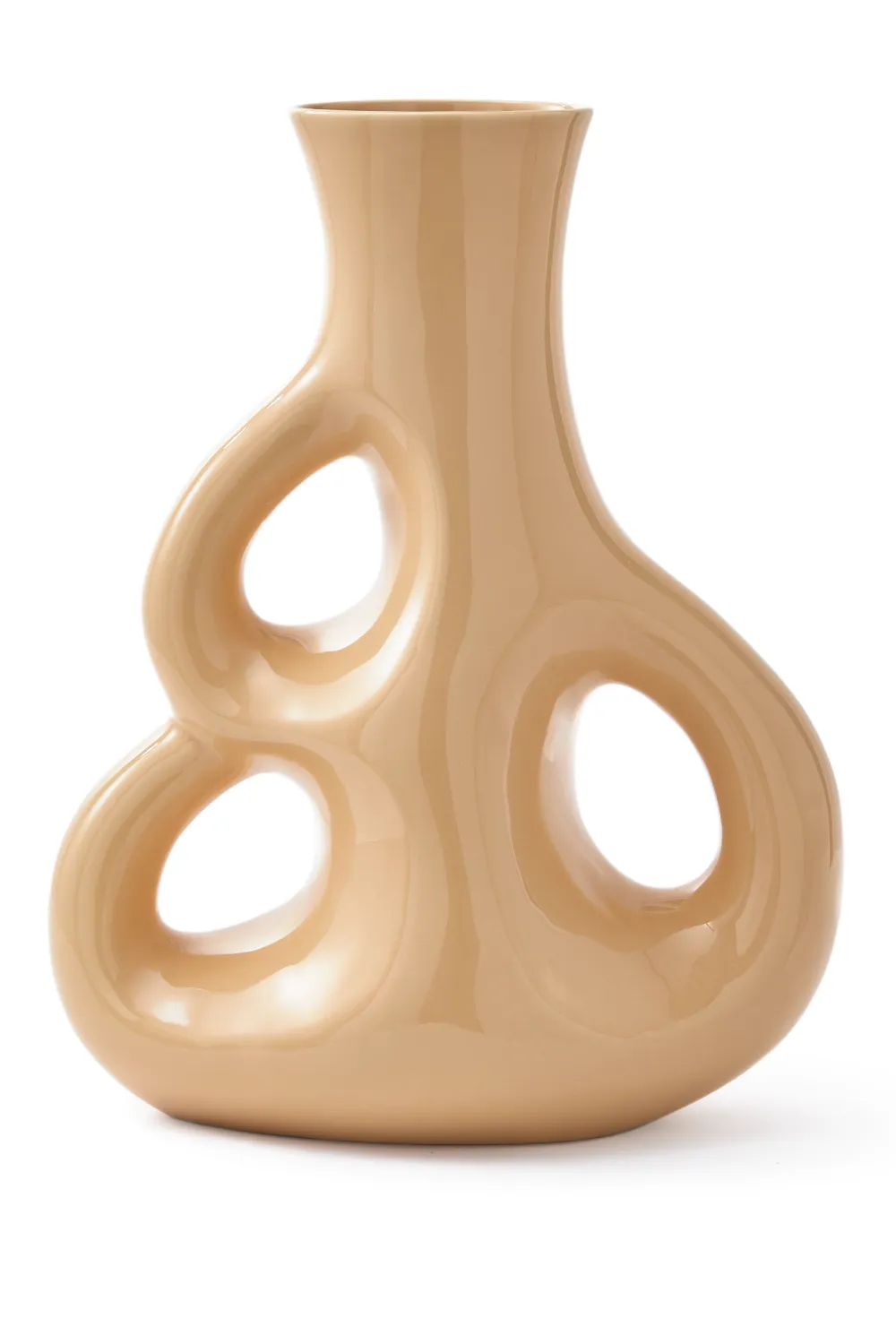 Beige Stoneware Vase M | Pols Potten Three Ears