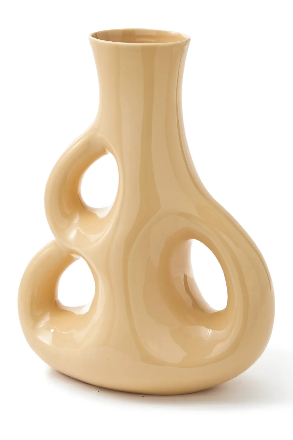 Beige Stoneware Vase M | Pols Potten Three Ears