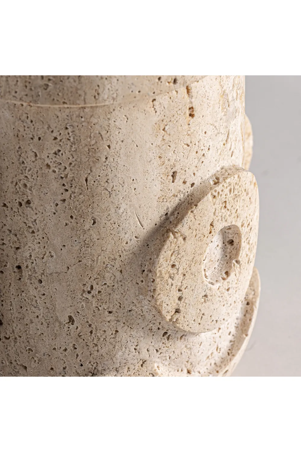 Beige Travertine Vase | Vical Home Asher