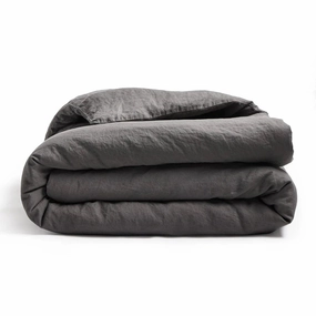 Belgian Linen Duvet Cover - 5 Colors pillow inserts, mattress pad