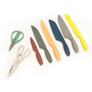 BergHOFF 15pc Nonstick Stainless Steel Kitchen Knife Set, Multicolor Food Storage,Kitchen Storage
