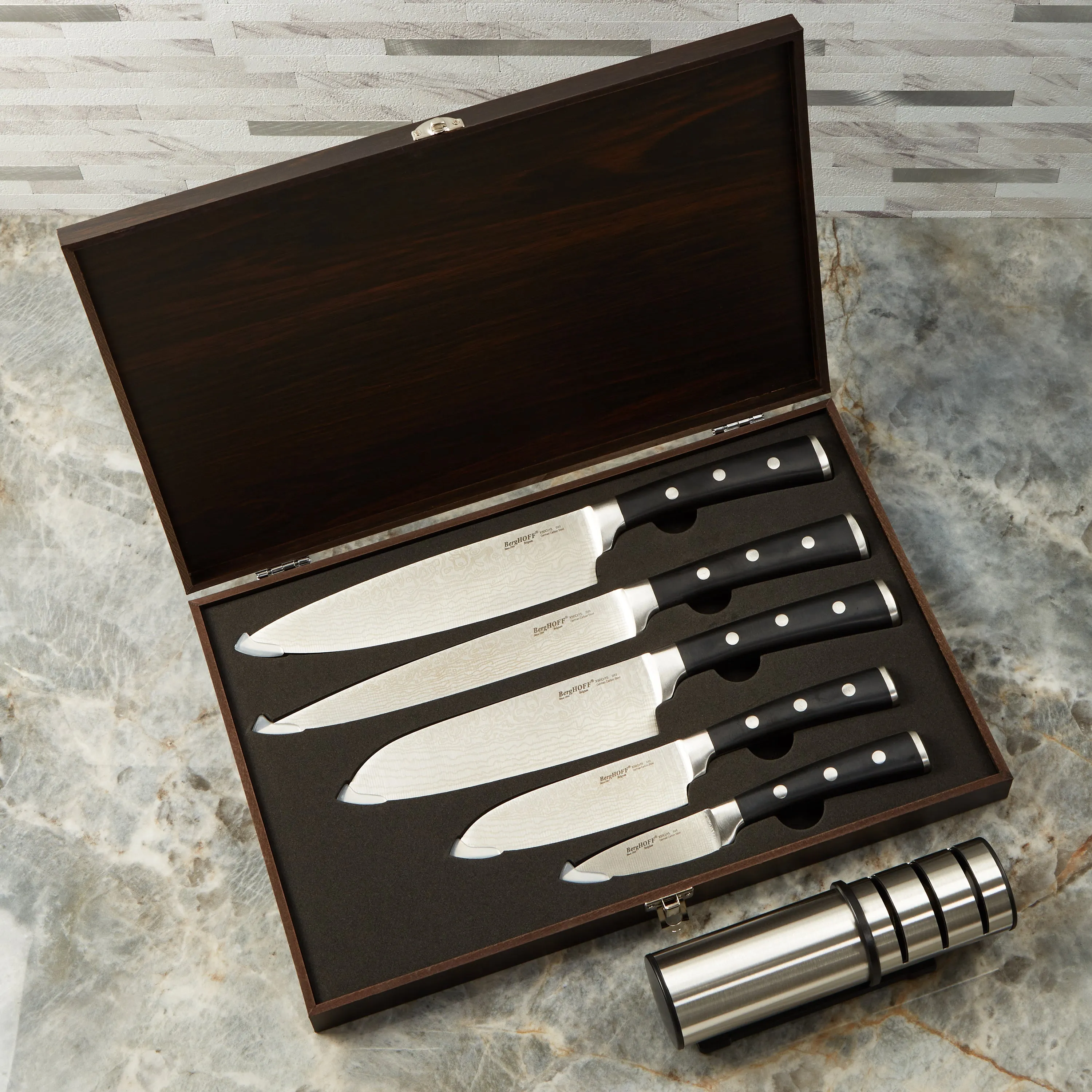 BergHOFF 19" Diamond Stainless Steel Knife Sharpener