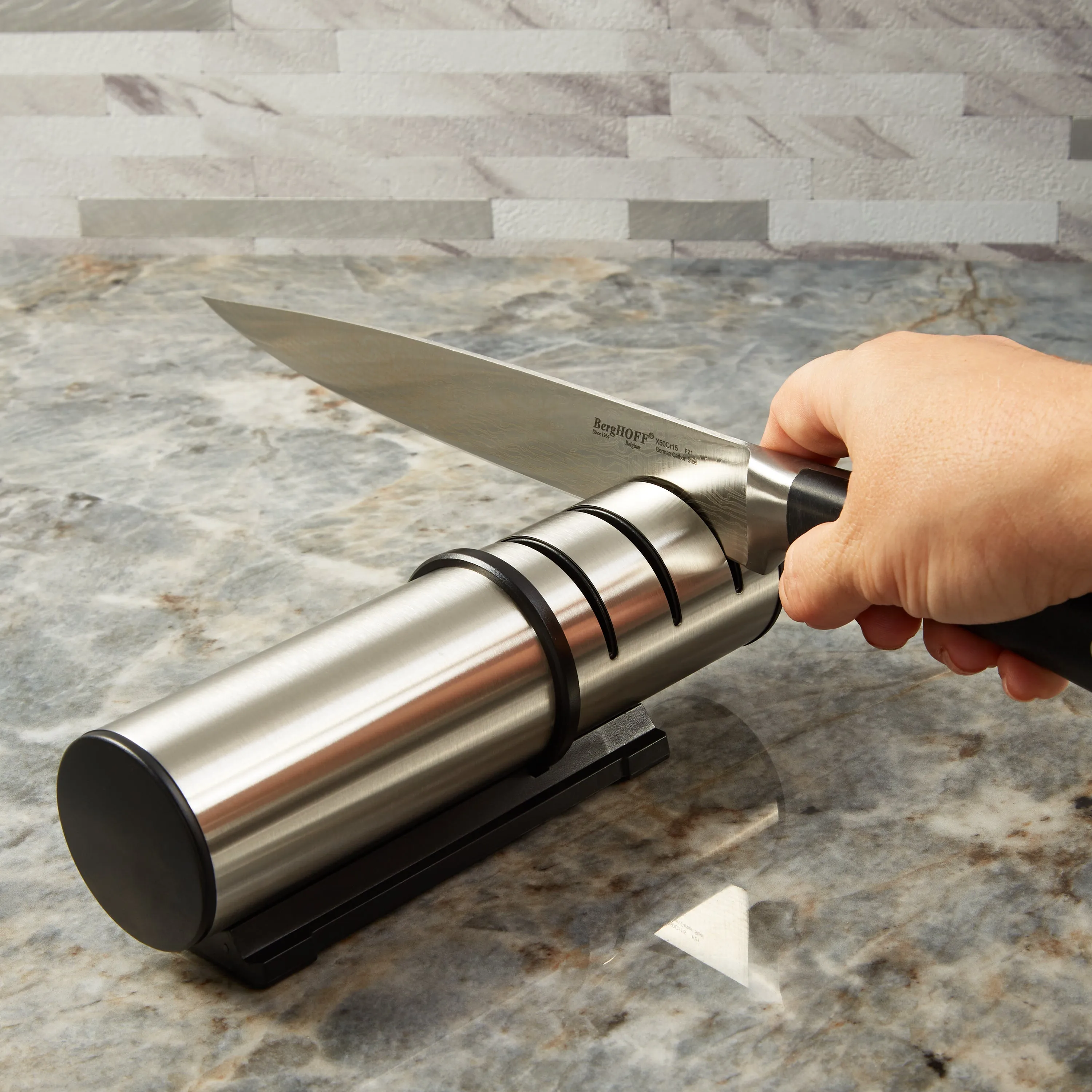 BergHOFF 19" Diamond Stainless Steel Knife Sharpener