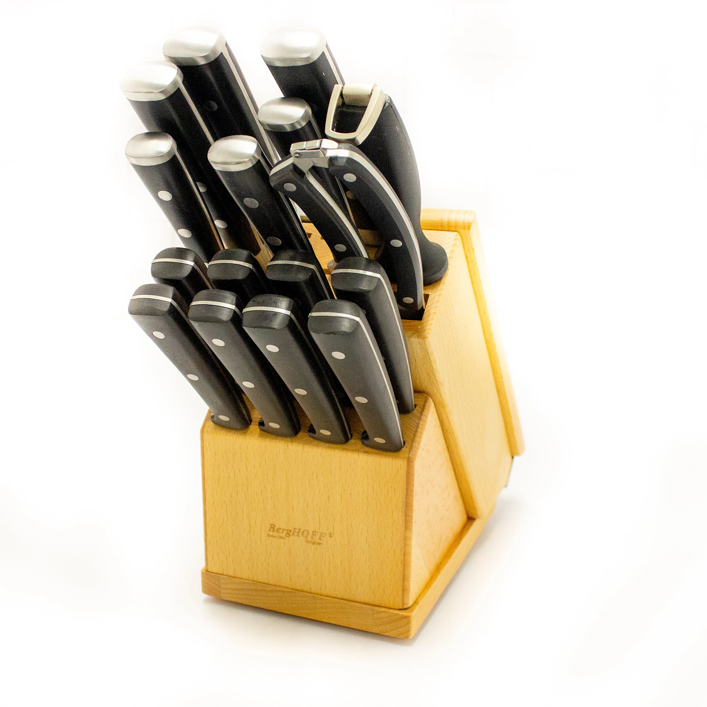 BergHOFF 20pc Stainless Steel Smart Knife Block Set