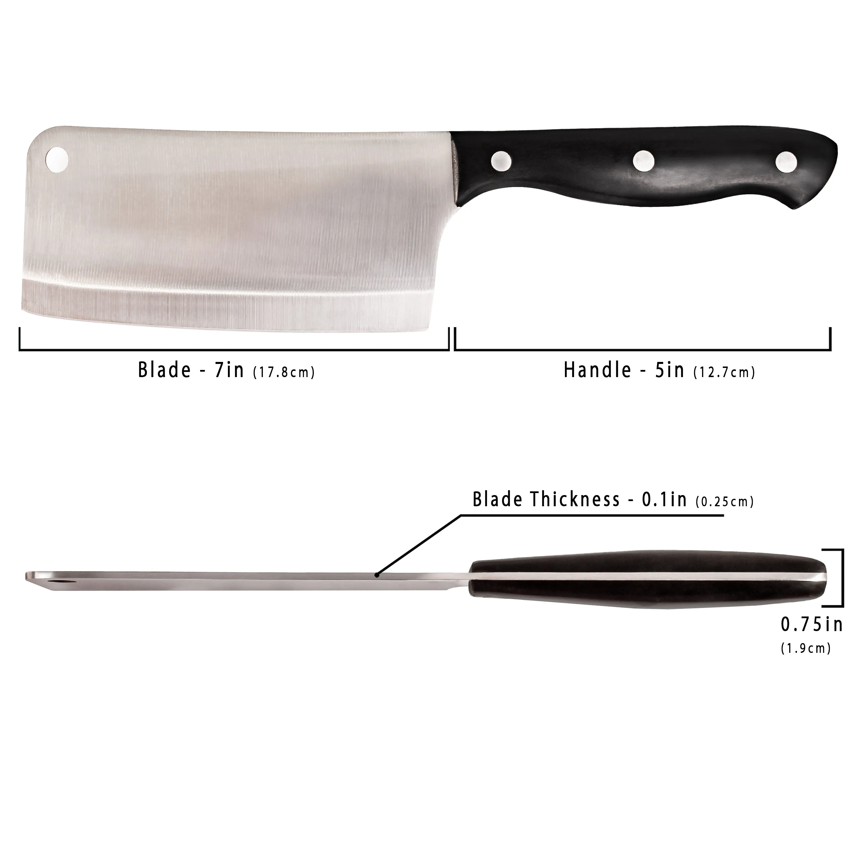 BergHOFF 5pc Ergonomic Kitchen Knife Set with Cleaver