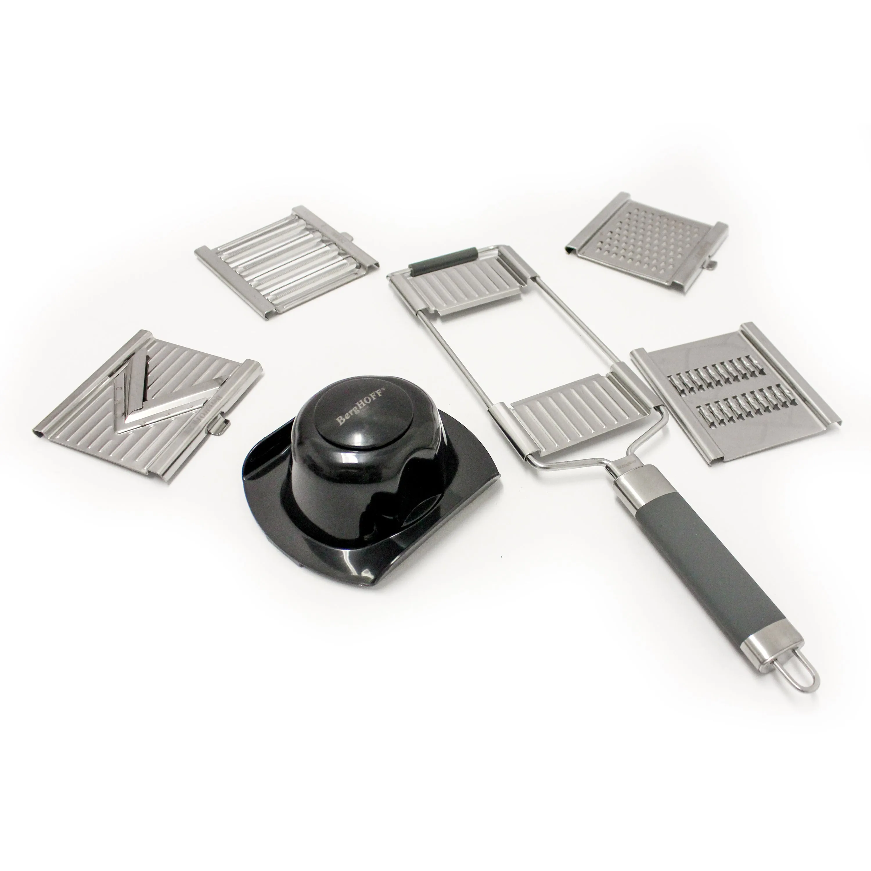 BergHOFF 6Pc Multi Slicer Pro Mandolin, Grey