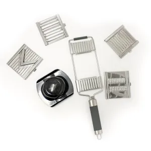 BergHOFF 6Pc Multi Slicer Pro Mandolin, Grey Food Storage,Kitchen Storage