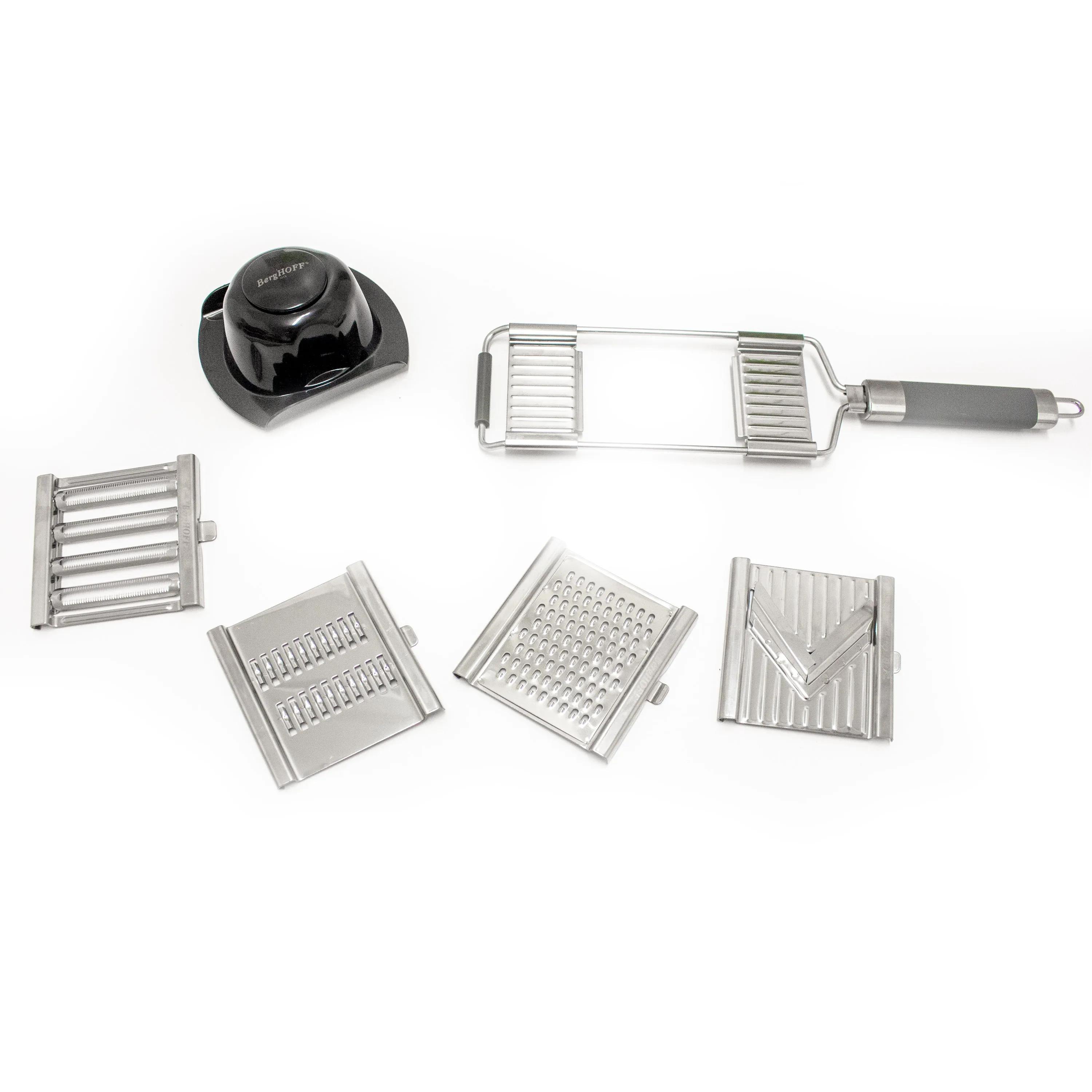 BergHOFF 6Pc Multi Slicer Pro Mandolin, Grey
