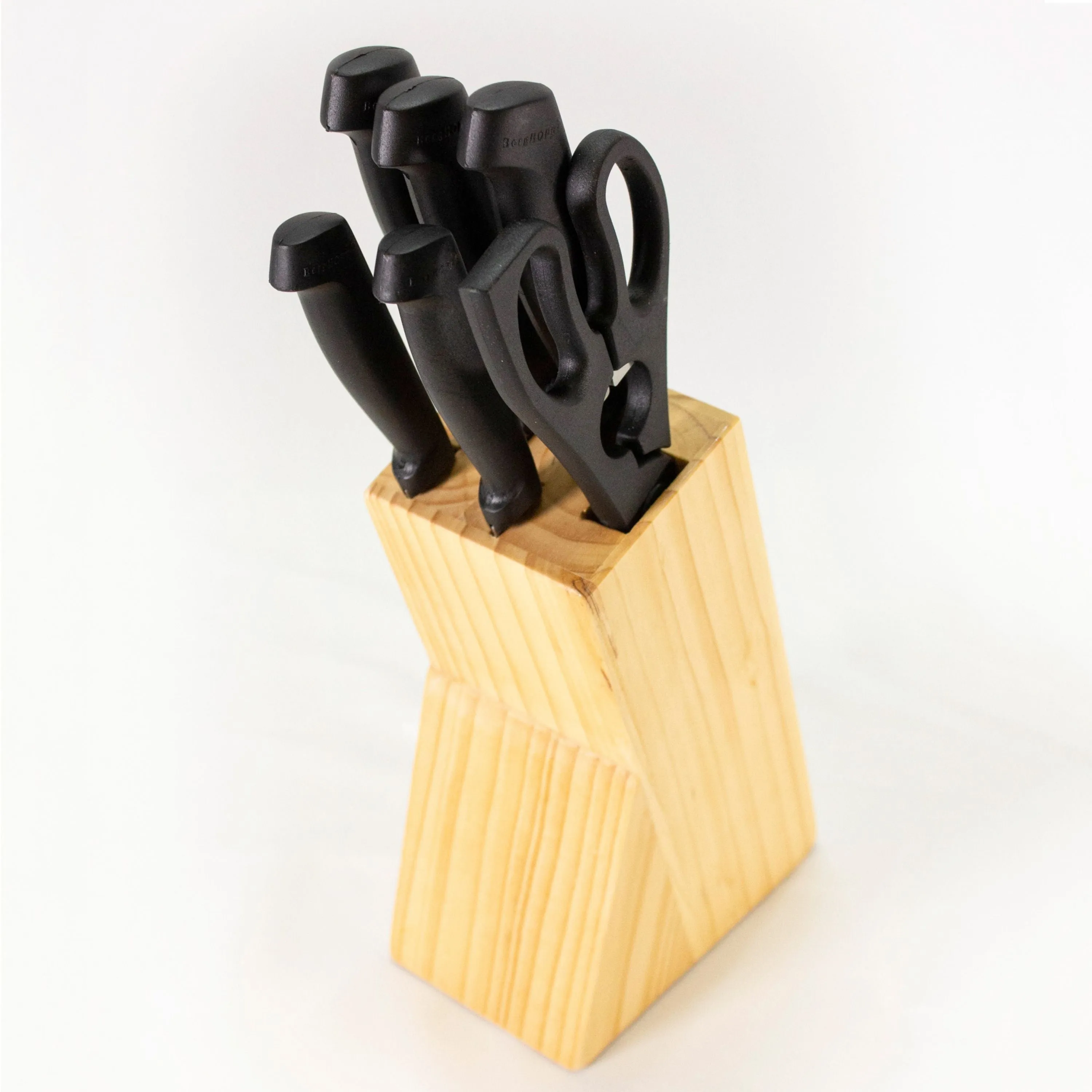 BergHOFF 8pc Ergonomic Stainless Steel Knife Block Set