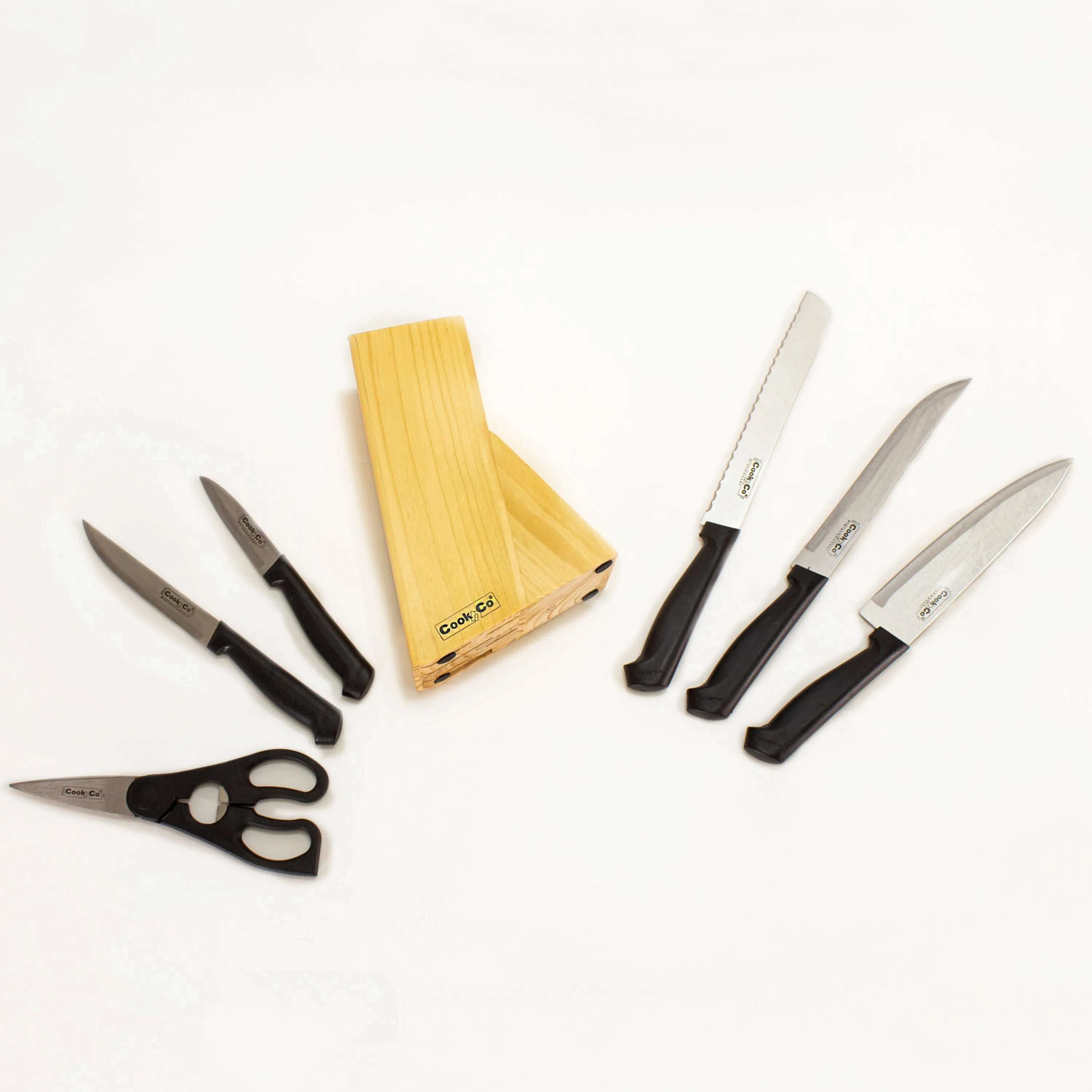 BergHOFF 8pc Ergonomic Stainless Steel Knife Block Set