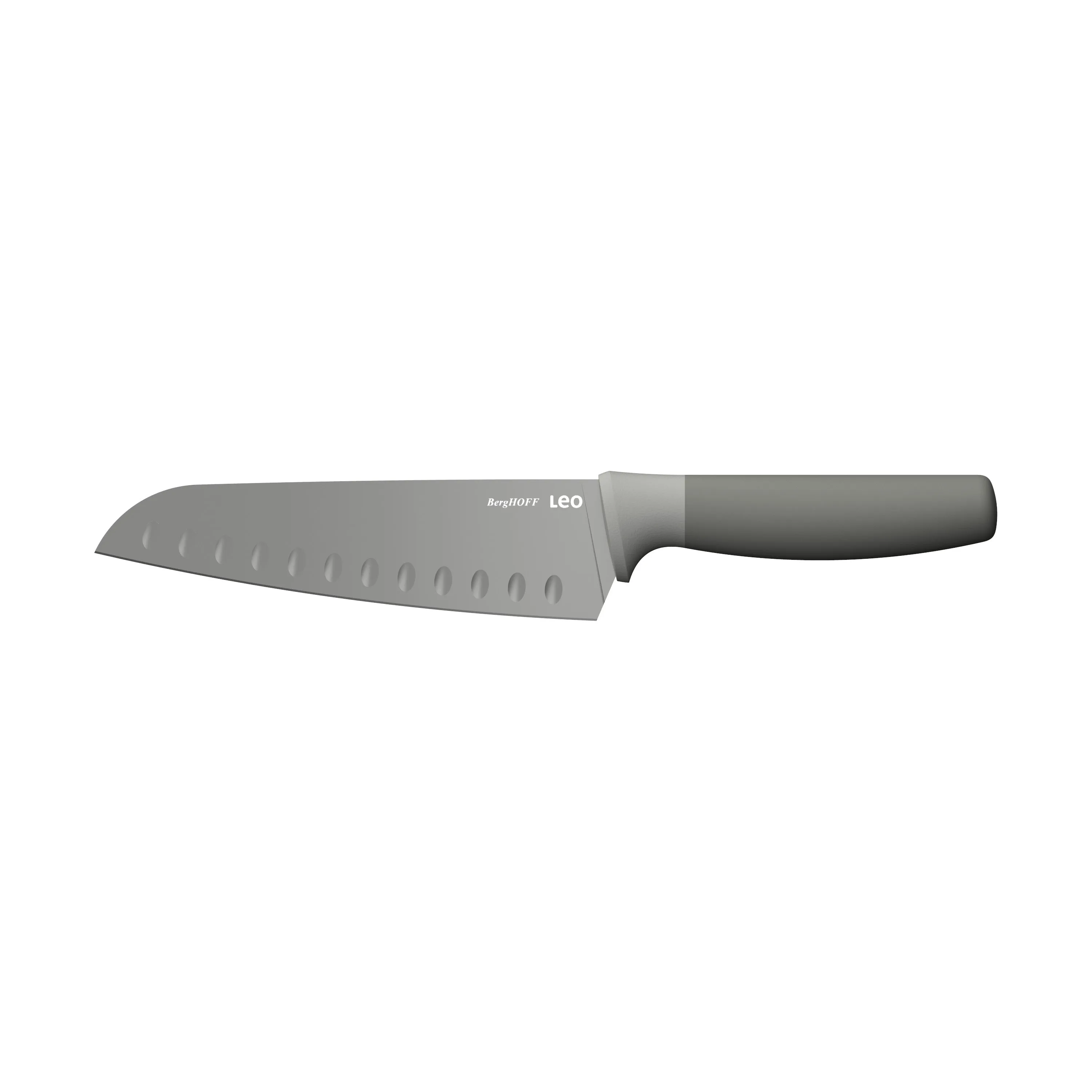 BergHOFF Balance Nonstick Stainless Steel Santoku Knife 6.75", Recycled Material Food Storage,Kitchen Storage