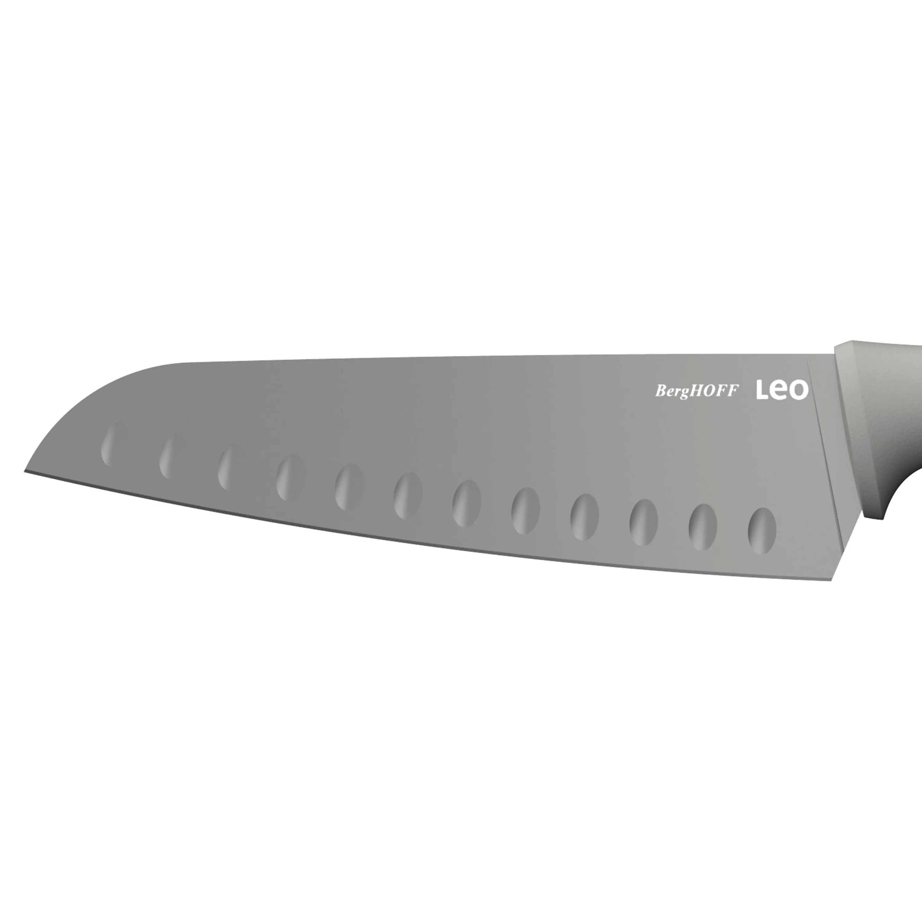 BergHOFF Balance Nonstick Stainless Steel Santoku Knife 6.75", Recycled Material