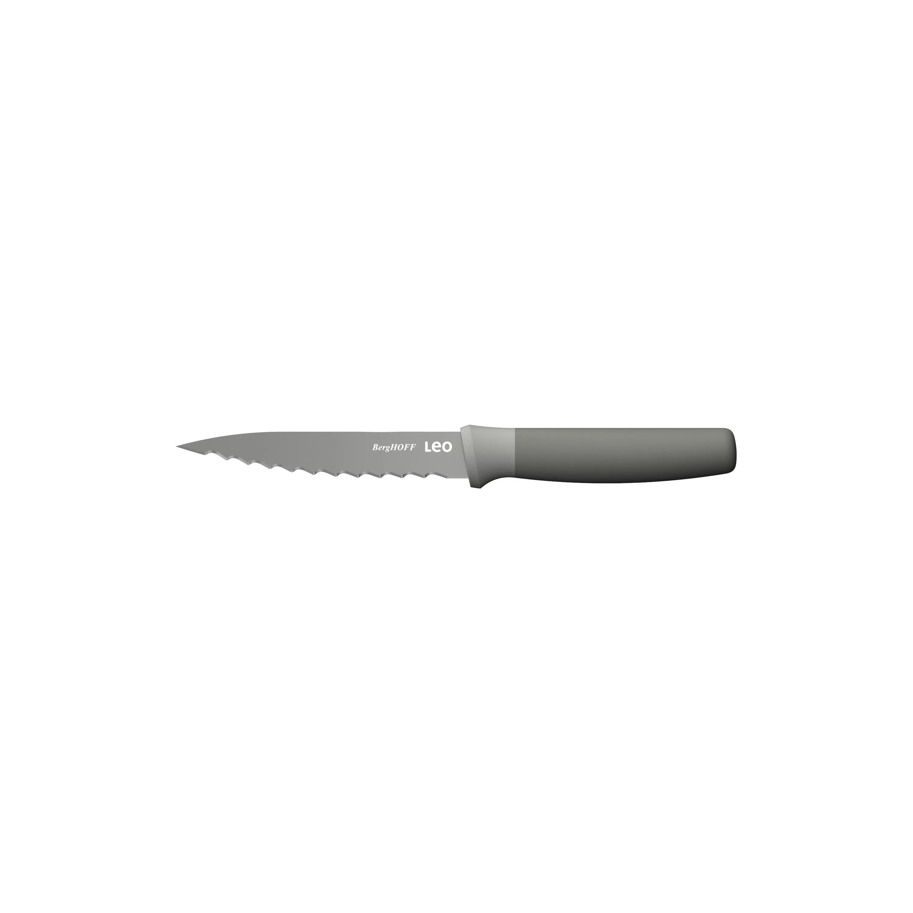 BergHOFF Balance Nonstick Stainless Steel Serrated Utility Knife 4.5", Recycled Material Food Storage,Kitchen Storage