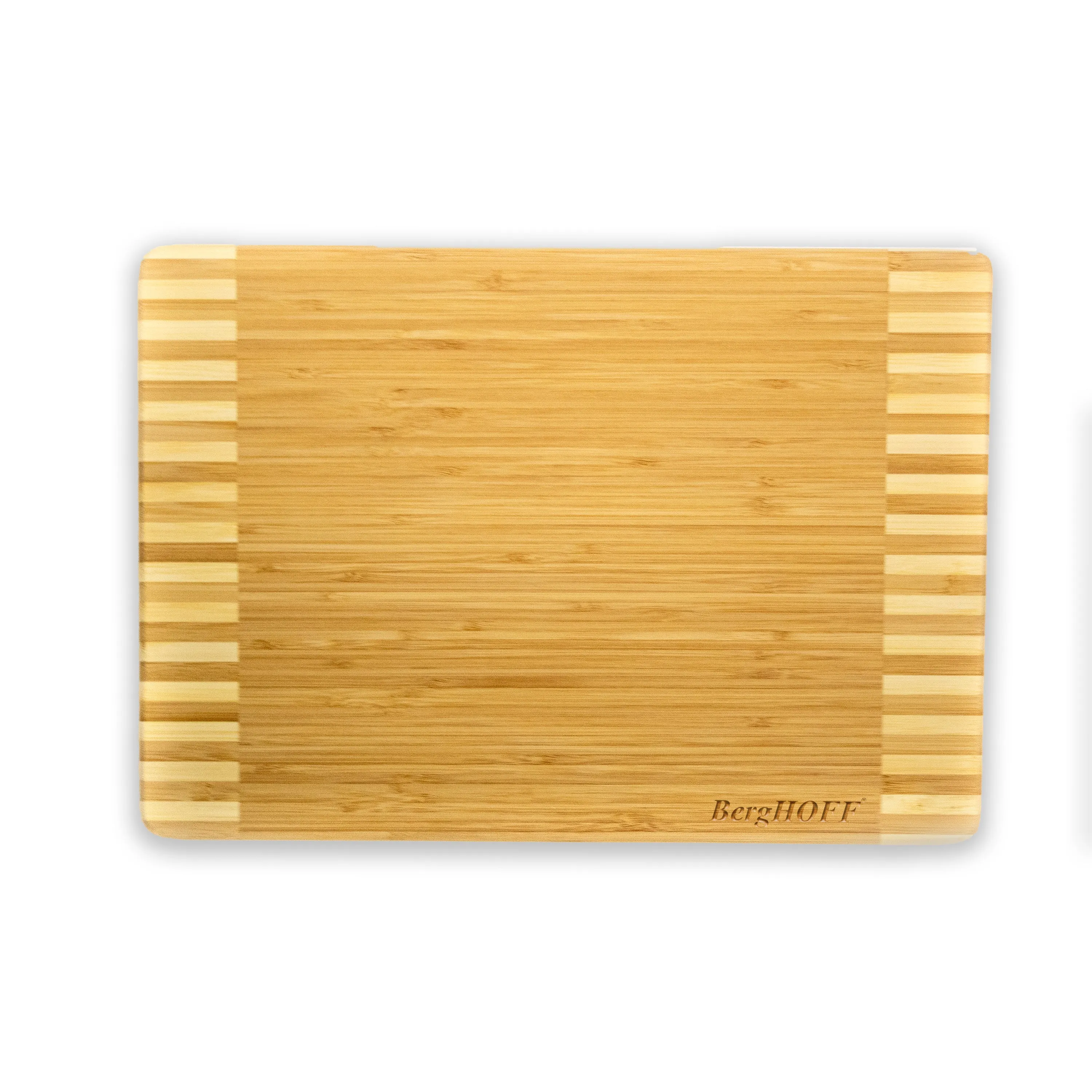 BergHOFF Bamboo 13" x 9" Rectangle Cutting Board, Two-Toned Stripe Food Storage,Kitchen Storage
