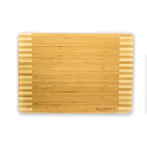 BergHOFF Bamboo 13" x 9" Rectangle Cutting Board, Two-Toned Stripe Food Storage,Kitchen Storage