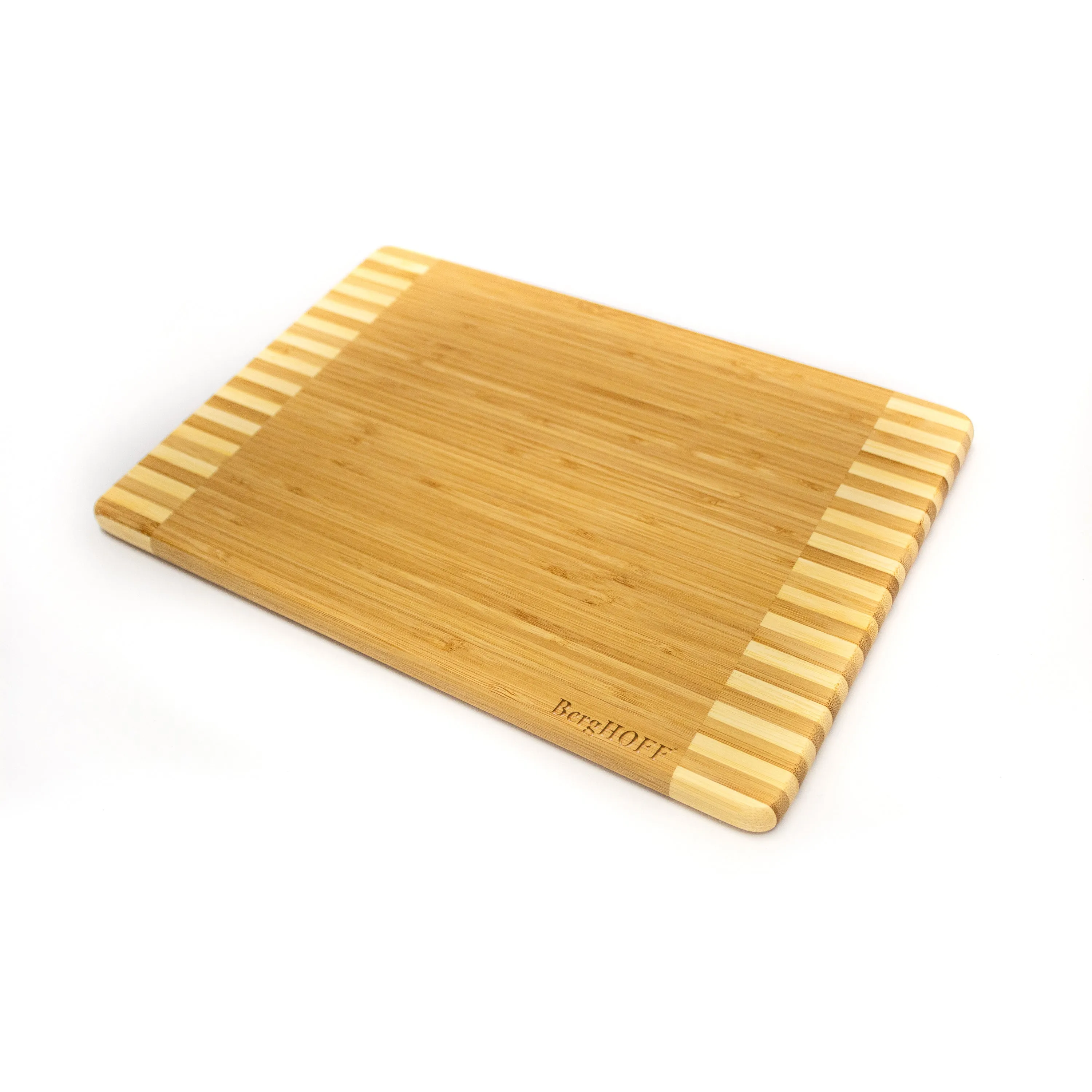 BergHOFF Bamboo 13" x 9" Rectangle Cutting Board, Two-Toned Stripe