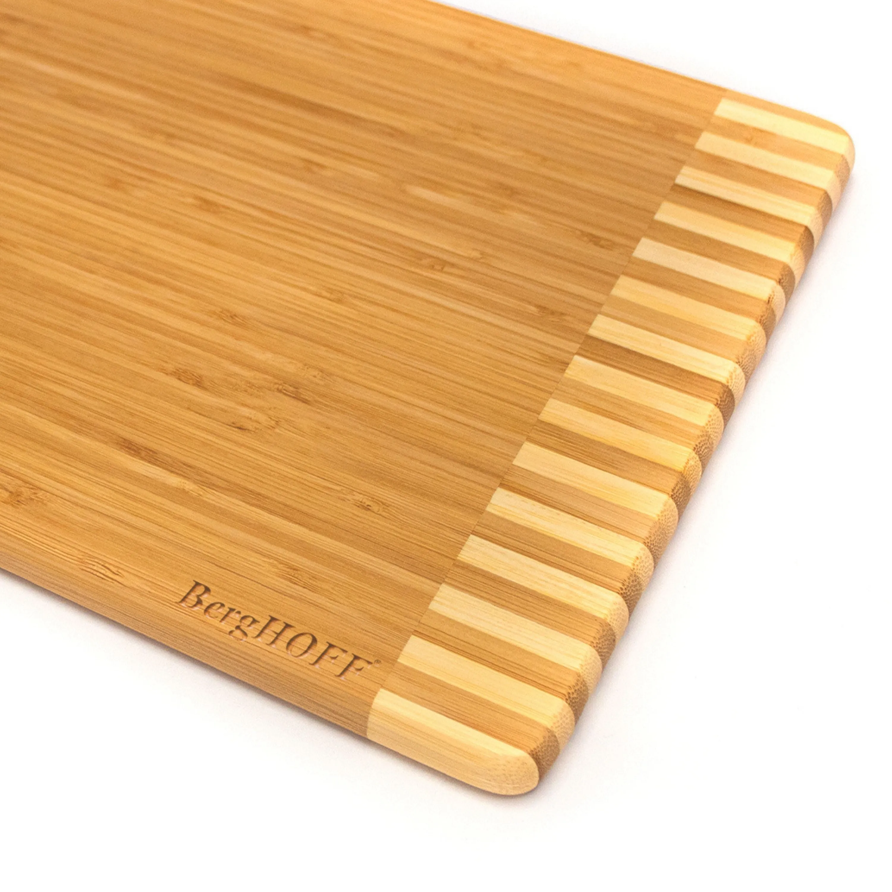 BergHOFF Bamboo 13" x 9" Rectangle Cutting Board, Two-Toned Stripe