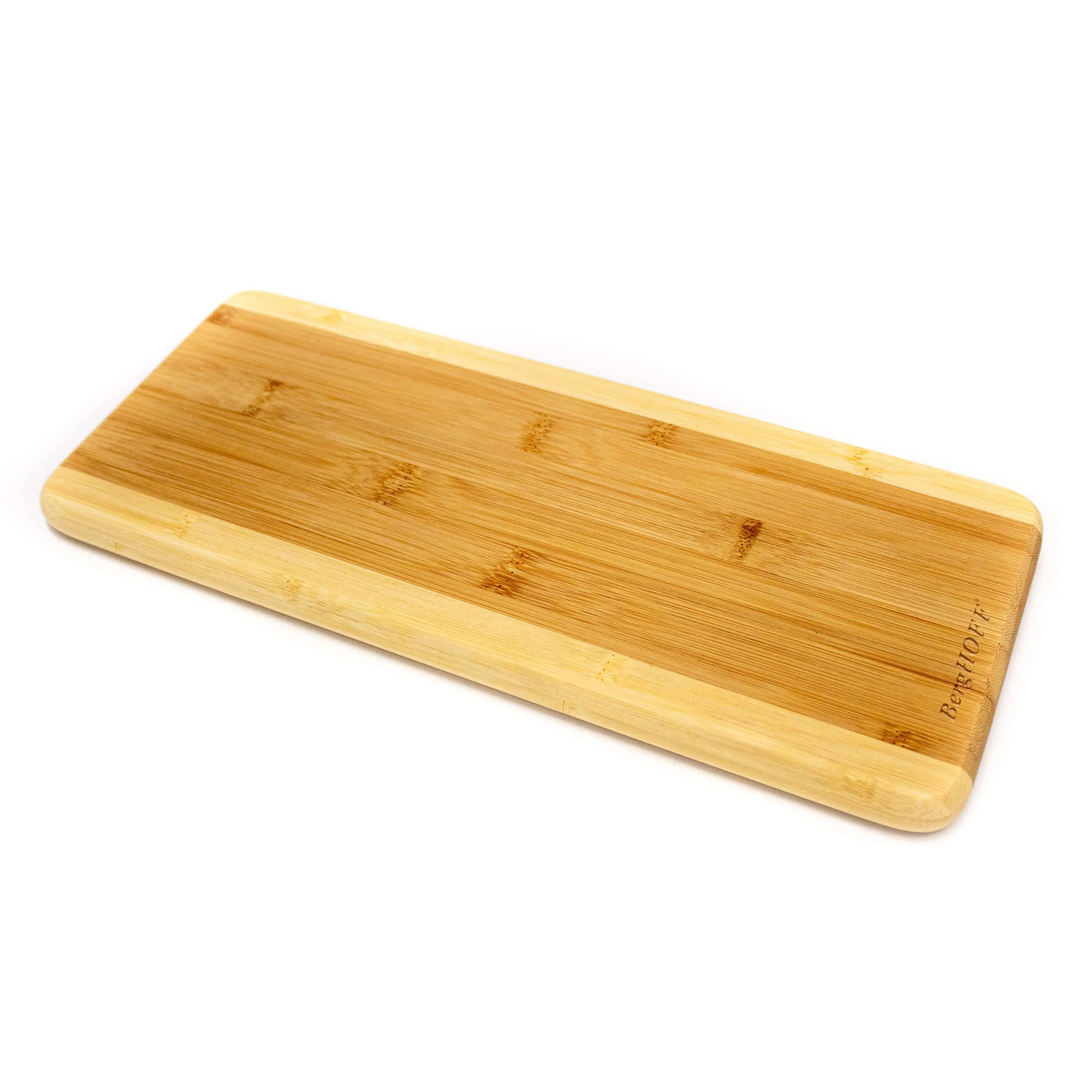 BergHOFF Bamboo 14.2" x 6" Long Rectangle Cutting Board, Two-toned Food Storage,Kitchen Storage