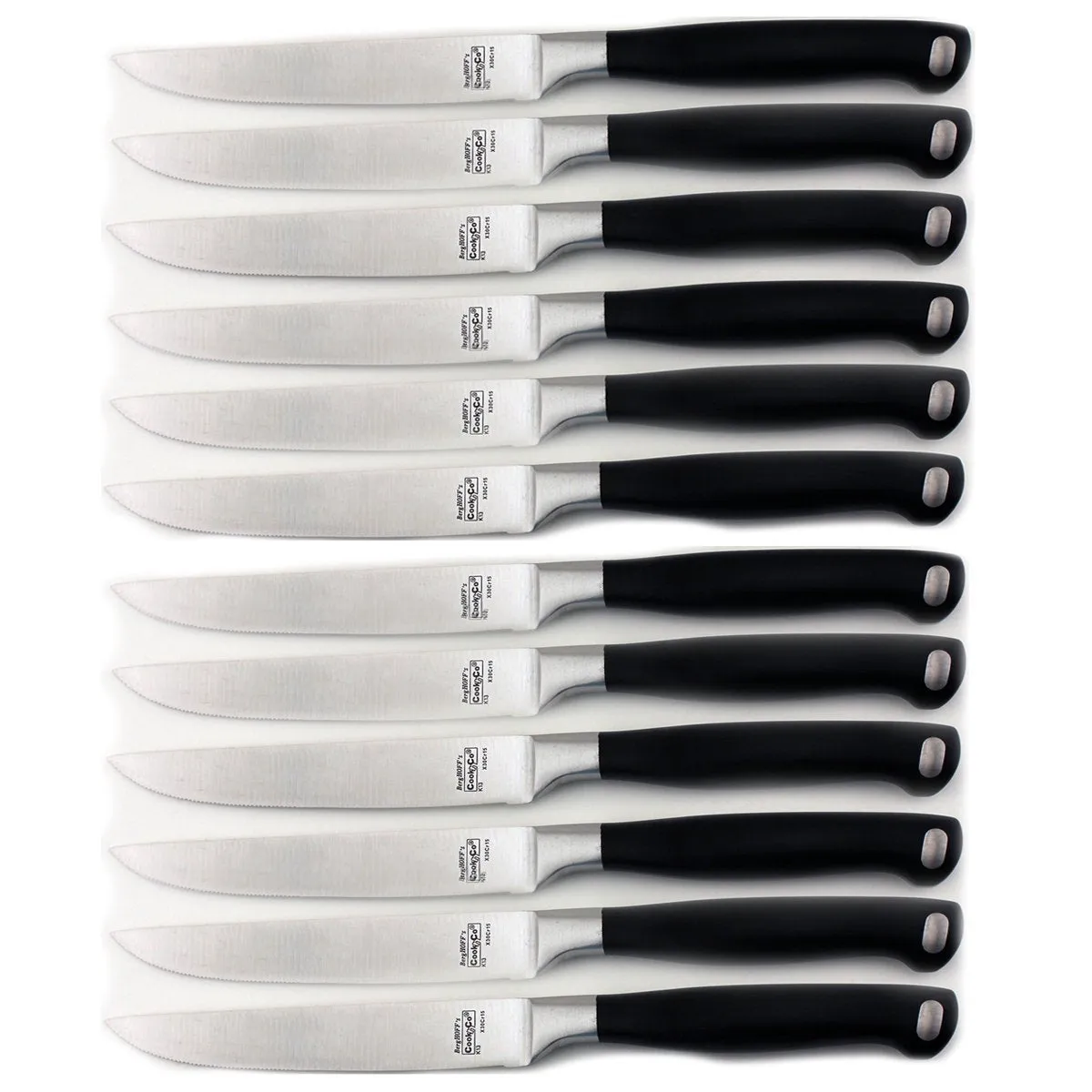 BergHOFF Bistro 12pc Stainless Steel Steak Knife Set, 4.25"