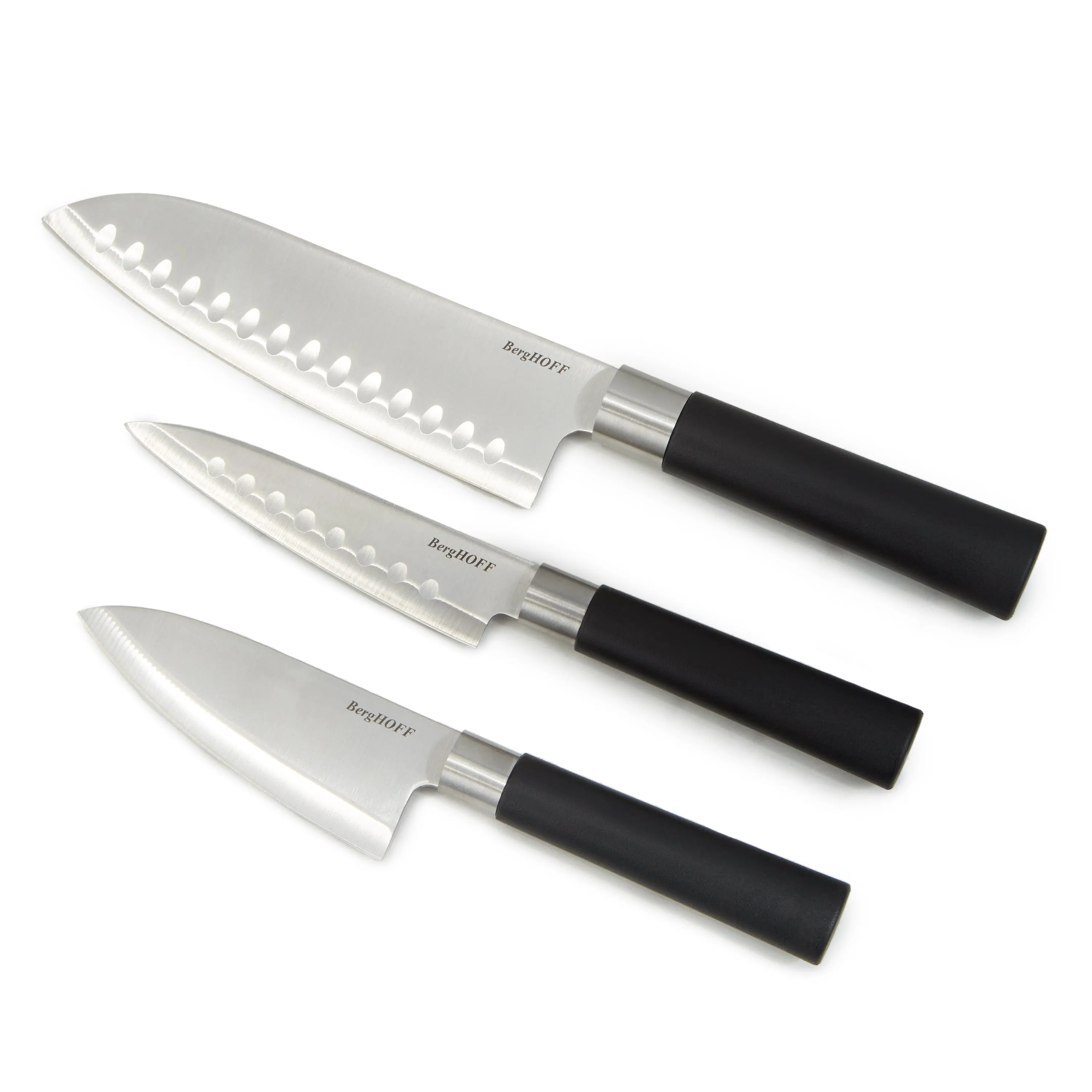 BergHOFF DiNA Codon 3pc Stainless Steel Santoku Set